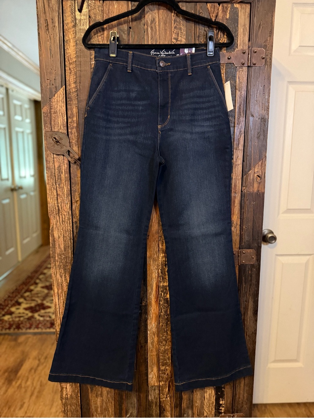 Gloria Vanderbilt Flare Trouser Jeans Women 6 Average NWT Asheville Whiskers